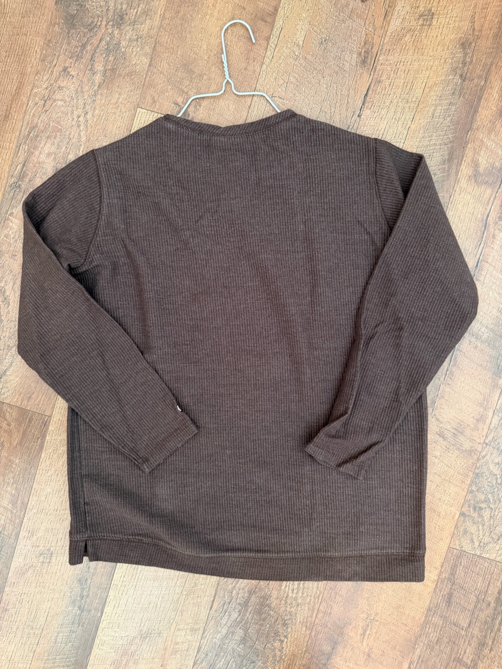 📦 Wyoming Cowboys Waffle Brown Thermal Crewneck Champion Sweater - Picture 9 of 9